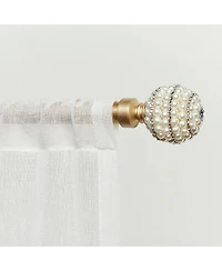 Exclusive Home Diana Single Curtain Rod and Finial Set, Gold