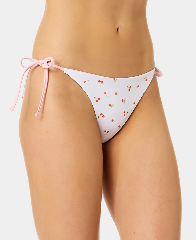 California Waves Women's Ditsy Reversible-Tie Side Swim Bottoms