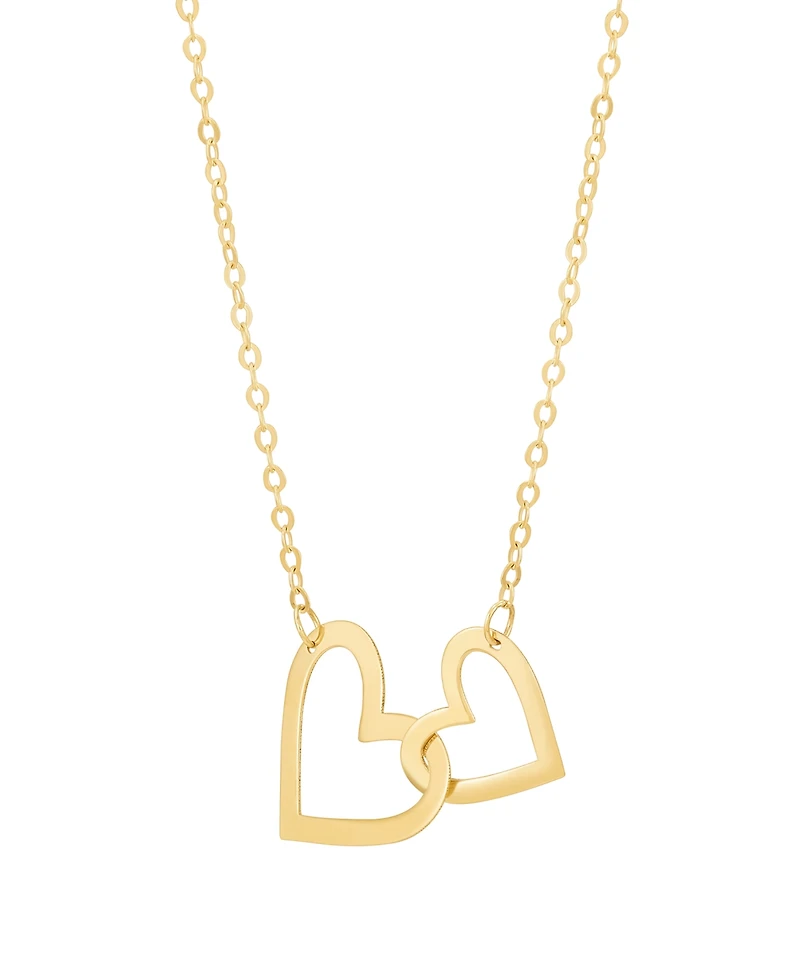 Italian Gold Heart Pendant Necklace in 10k Yellow Gold
