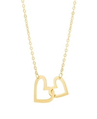 Italian Gold Heart Pendant Necklace in 10k Yellow Gold