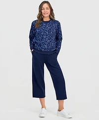 Style & Co Petite Water Ripple Fleece Sweatshirt, Macy's Exclusive