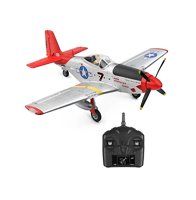 Bruce & Shark 2.4G 4-Channel P51 Rc Plane with Brushless Motor, 6G/3D Flight Modes, 6-Axis Gyro & Led Light