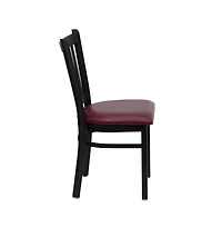 Emma+Oliver 2 Pack Vertical Back Metal Restaurant Chair