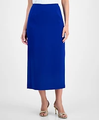 Kasper Women's Stretch Crepe Column Midi Skirt