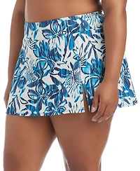 Bleu by Rod Beattie Plus Turning Tides Skirted Swim Bottoms