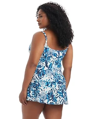 Bleu by Rod Beattie Plus Turning Tides Ring Detail Tankini Swim Top