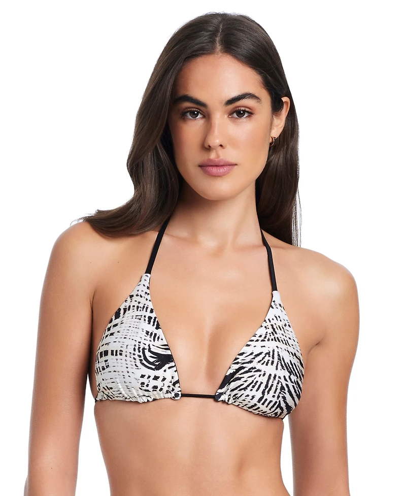 Red Carter Women's Serengeti V-Neck Bikini Halter Top