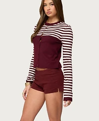 Edikted Women's Goni Stripey Knit Cardigan