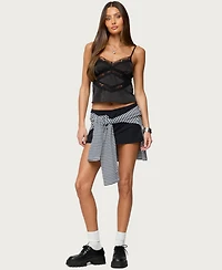 Edikted Womens Tamar Satin Effect Tank Top