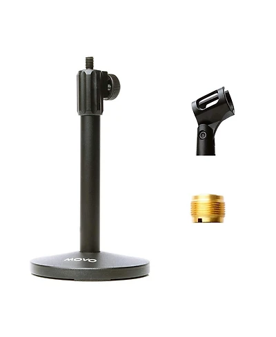 Movo Tmc-3 Adjustable Tabletop Mic Stand with Mic Clip