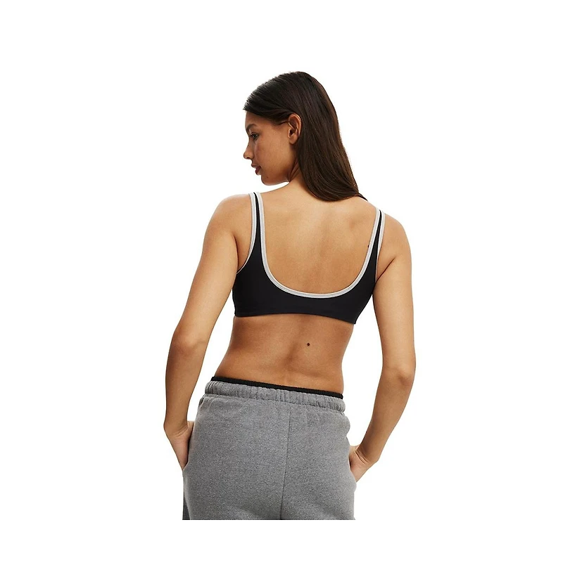 Cotton On Women's Active Ultra Soft Low Back Crop Top