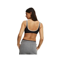 Cotton On Women's Active Ultra Soft Low Back Crop Top