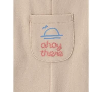 Carter's Baby Boys' Boat Striped T-Shirt and Shortall, 2-Piece Set