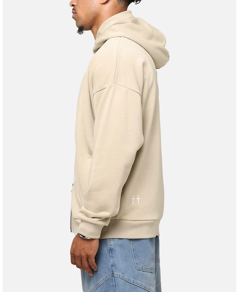 Saint Morta Men's Gothic Distressed Zip Hoodie