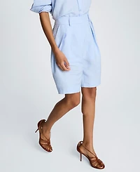 Kenneth Cole Women's High-Rise Pleated Shorts