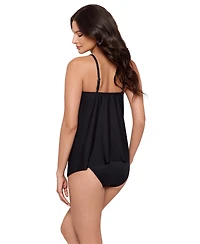 Miraclesuit Women's Peephole High Neck Tankini Top