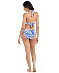 La Blanca Women's Botanical Brocade Bikini Halter Swim Top