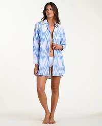 La Blanca Women's Tidal Wave Camp Cover-Up Swim Shirt