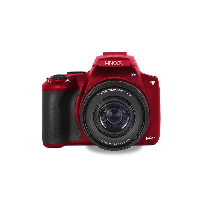 Minolta Minolta MNB10Z 64 Mp / 4K Ultra Hd Bridge Camera w/10x Optical Zoom (Red)