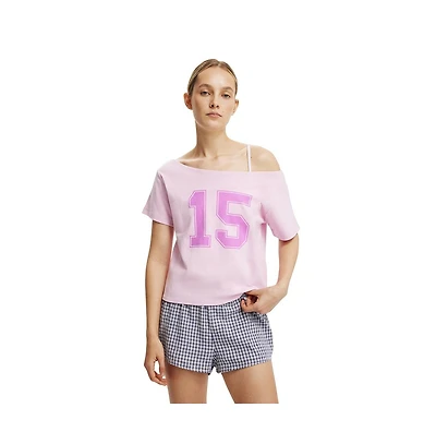 Cotton On Women's The Sporty Off Shoulder Graphic Tee