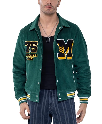 Members Only Men's Corduroy Varsity Jacket