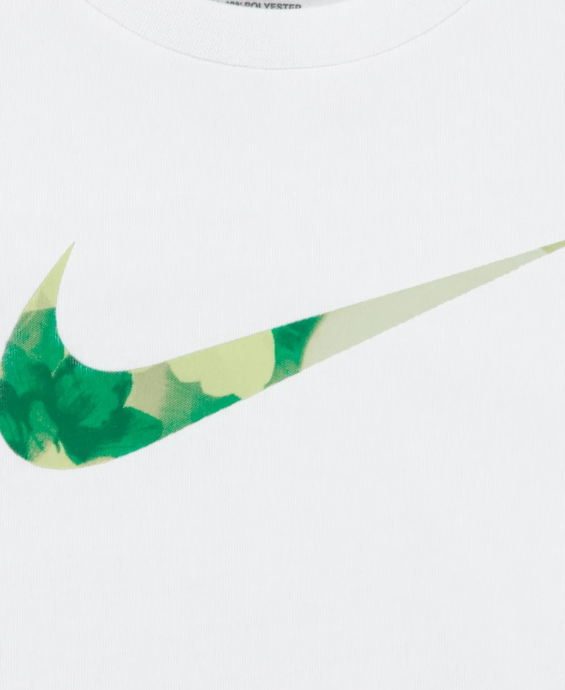 Nike Girls' Toddler 2T-4T Move with Nature Crewneck T-Shirt and Mesh Shorts, 2-Piece Set