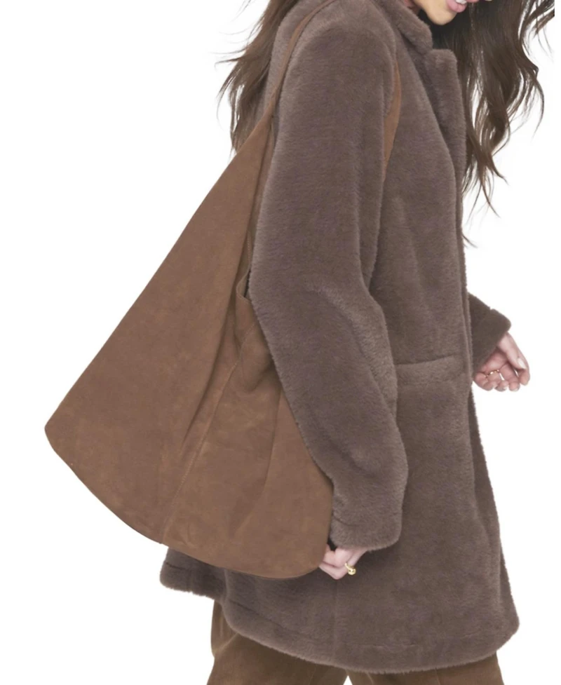 Elle Collection Faux Suede Slouch Bag Totes