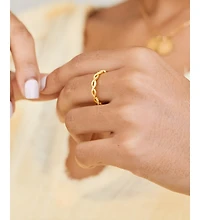 Mint & Lily Dainty Pave Twist Stacking Ring