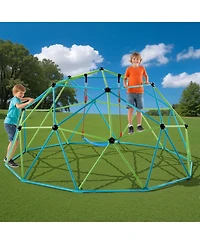 Slickblue Climbing Dome, 10FT Geometric Dome Climber with Swing & Hammock
