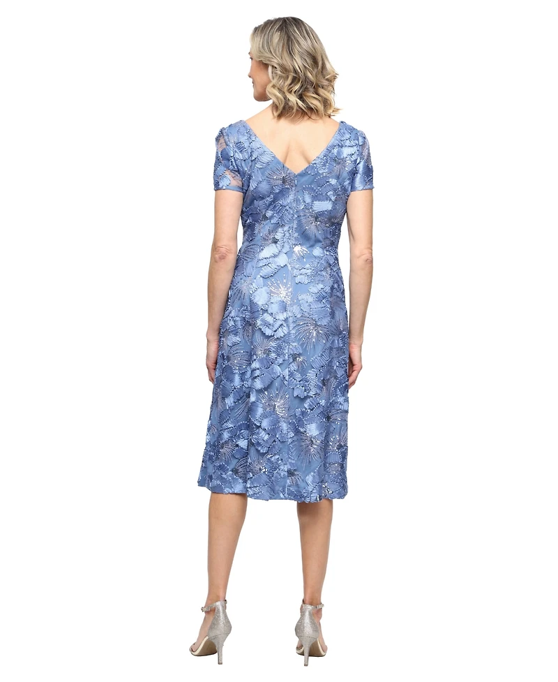 Alex Evenings Women's Boat Neck Dress