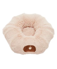 Zeus & Ruta Beige Cat Tunnel with Cat Bed