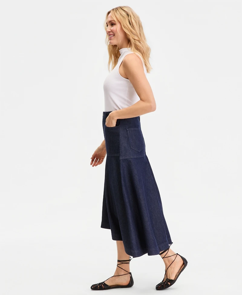 I.n.c. International Concepts Women's Denim Midi Skirt, Macy's Exclusive