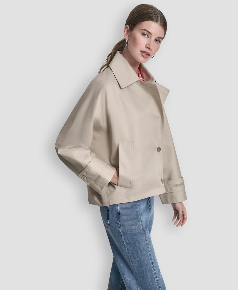 Dkny Jeans Petite Long-Sleeve Single-Breasted Jacket