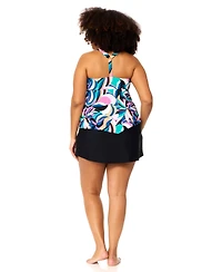 Raisins Curve Plus Aviva Trendy Underwired Tankini Swim Top