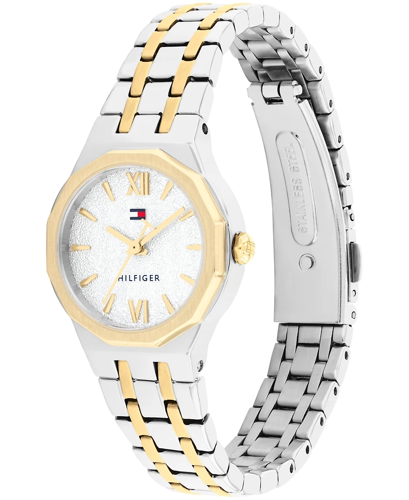 Tommy Hilfiger Women's Quartz Two Tone Stainless Steel Bracelet Watch, 25mm