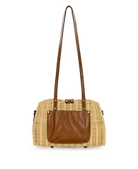 Patricia Nash Isere Small Wicker Scarf Satchel Bag