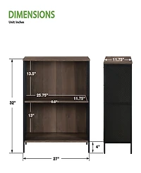 Osp Home Furnishings 32" Wood Ace 2 Shelf Bookcase