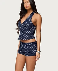 Edikted Women's Twyla Polka Dot Halter Top