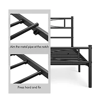 Yaheetech Simple Full Metal Bed Frame with Curved Design Headboard and Footboard