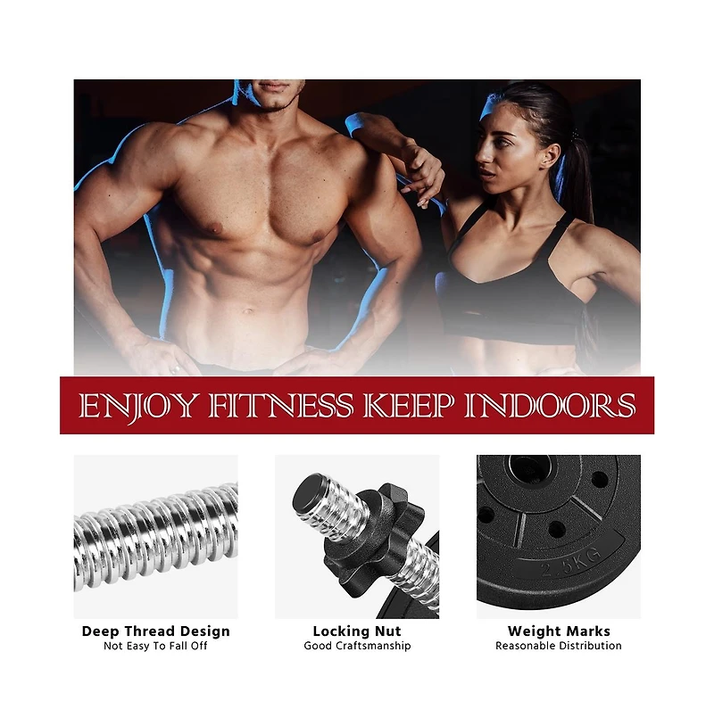 Yaheetech 66lb Adjustable Dumbbell Set