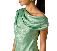 Adrianna Women's Foiled Off-The-Shoulder Ball Gown