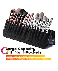 Byootique Makeup Brush Holder Bag Foldable Cosmetic Case ForgetMeNot