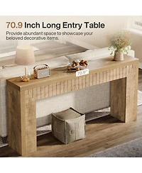 Tribesigns 70.9-Inch Extra Long Console Table for Entryway, Narrow Sofa Table Behind Couch, Suitable for Hallway, Foyer, Living Room