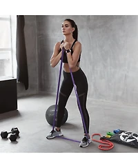 Philosophy Gym Pull Up Assist Band - 1/4" (5-15 lbs), Yellow - Resistance Power Loop Exercise Band