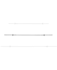 Philosophy Gym 6 Ft Standard Barbell, Threaded 1" Straight Weightlifting Bar with Star Collars, 400lb Capacity, Chrome