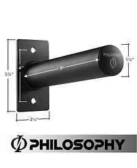 Philosophy Gym Wall Mounted Olympic Weight Plate Holder, Fits 2" Weight Plates