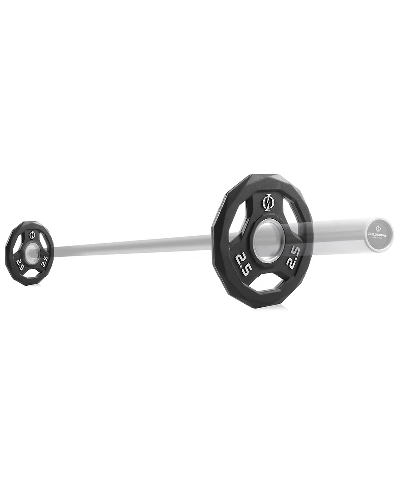 Philosophy Gym Set of 2 Rubber Coated 2-inch Olympic Grip Weight Plates ( Lb each) for Weightlifting