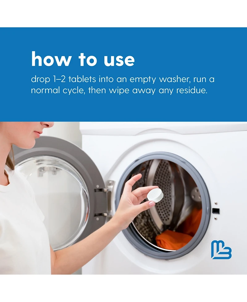 M3 Naturals Washing Machine Cleaner | Mint | 24ct