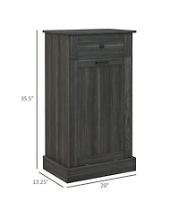 Homcom Kitchen Tilt Out Trash Bin Cabinet, Free Sding Recycling Cabinet