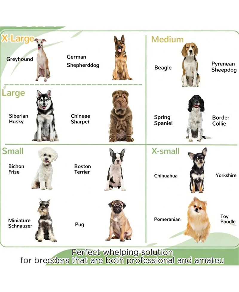 Aostirmotor Extra Large 81" Whelping Box with Two-Room Design for Dogs in Light Grey